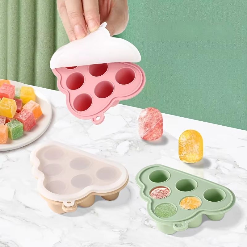 Mini Silicone Baby Freezer Food Tray With Lid For Fruit Veggies And Breast Milk 3