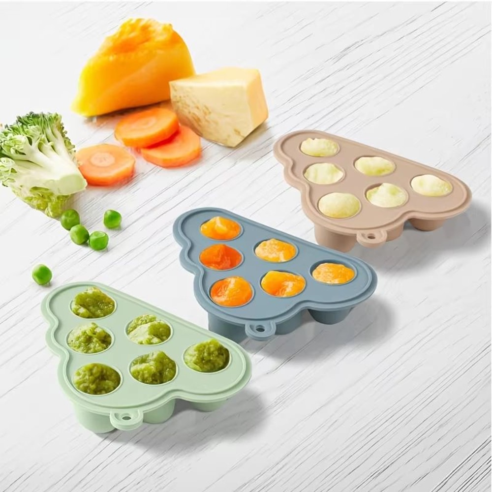 Mini Silicone Baby Freezer Food Tray With Lid For Fruit Veggies And Breast Milk 4