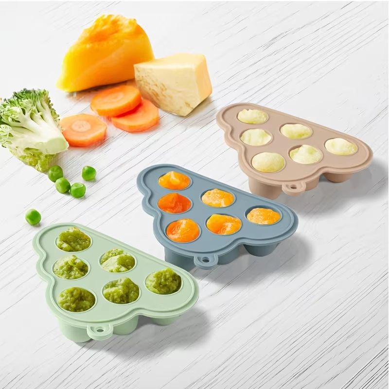 Mini Silicone Baby Freezer Food Tray With Lid For Fruit Veggies And Breast Milk 4