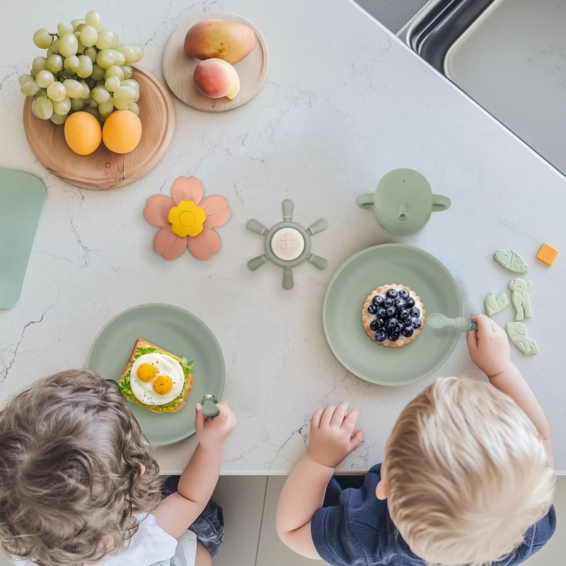 Silicone Suction Cup Spinner Toy For Windows Tables And Highchairs 4