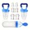 9Piece Baby Feeding Set With Silicone Squeeze Bottle Fruit Feeders And 6 Mesh Pouches 1
