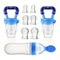 9Piece Baby Feeding Set With Silicone Squeeze Bottle Fruit Feeders And 6 Mesh Pouches 1