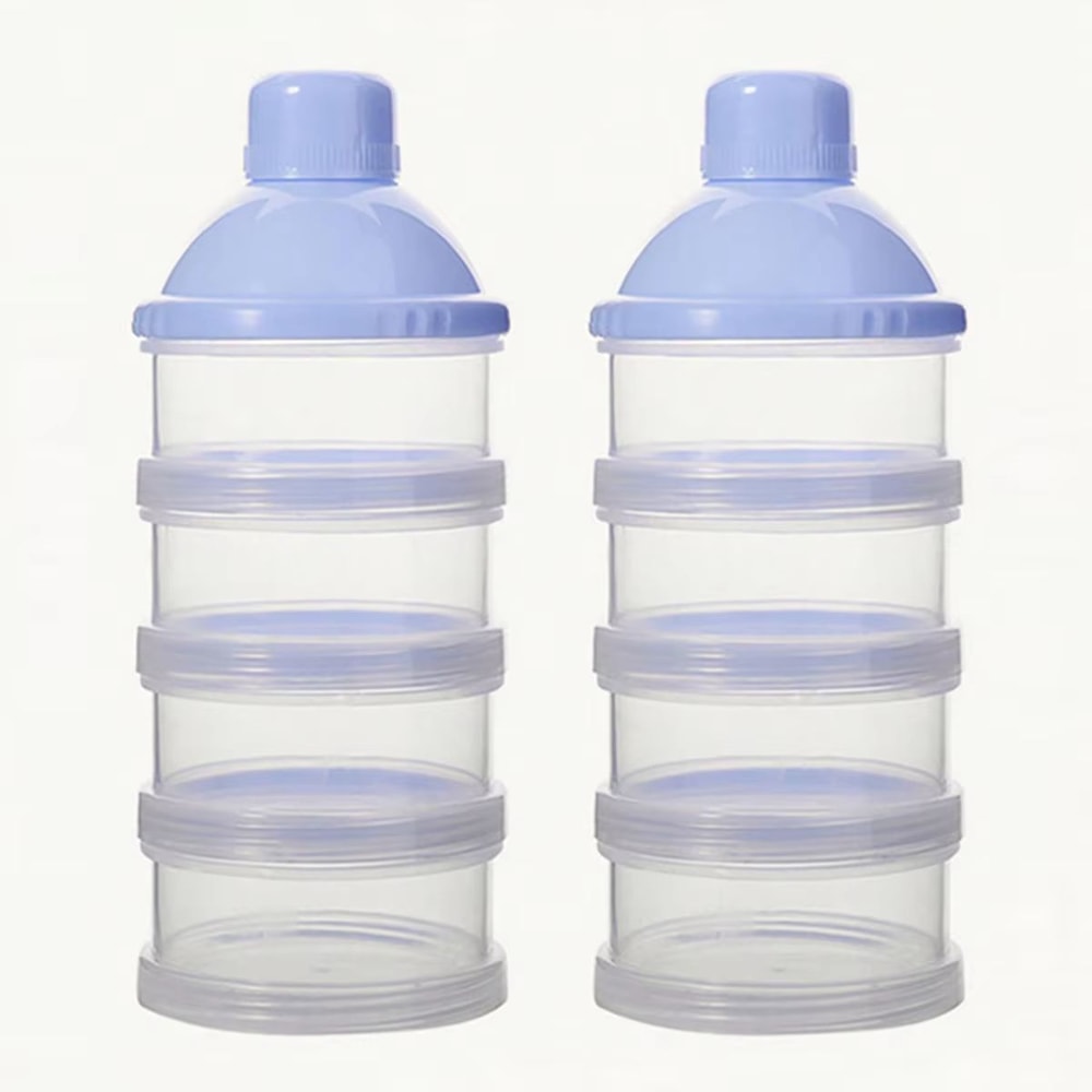 4 Layers Transparent Milk Powder Container Stackable Baby Formula Dispenser Portable Baby Food Stor 7