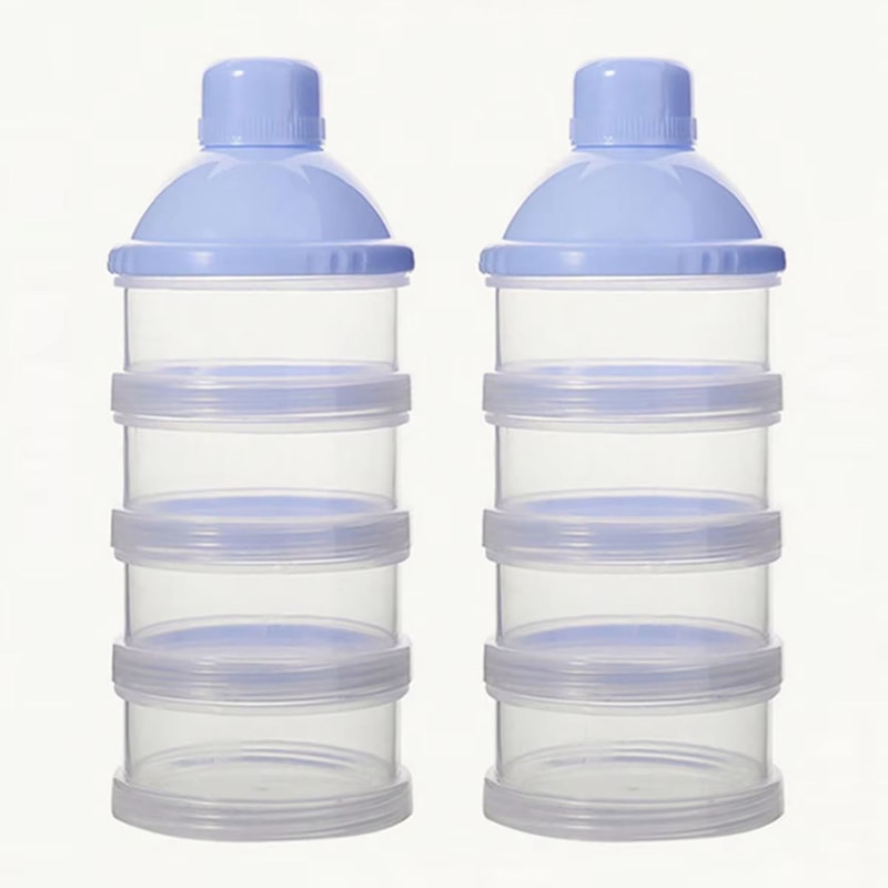 4 Layers Transparent Milk Powder Container Stackable Baby Formula Dispenser Portable Baby Food Stor 7