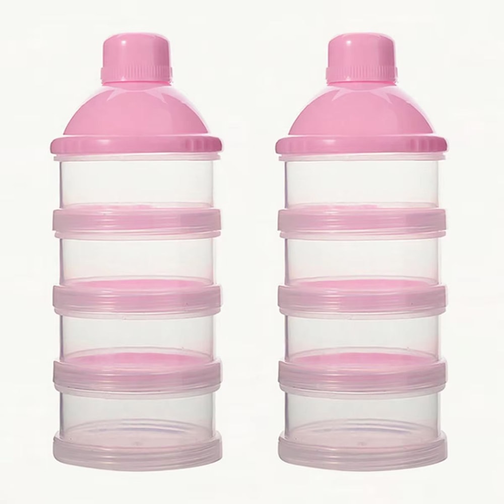 4 Layers Transparent Milk Powder Container Stackable Baby Formula Dispenser Portable Baby Food Stor 8
