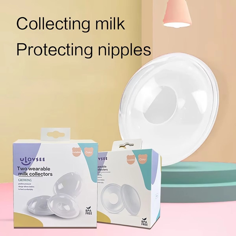 Wearable Reusable Breast Milk Collector Pads 2 Pack For Nursing Moms 0