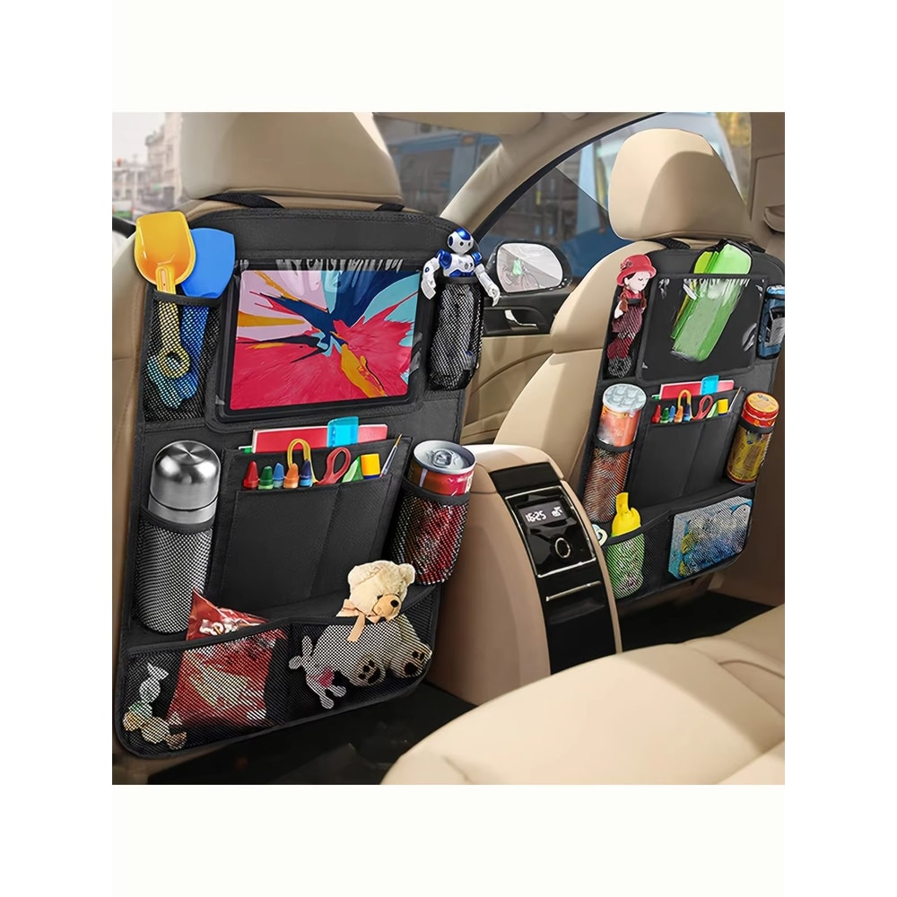 Car Backseat Organizer With Tablet Holder And Seat Protector 2