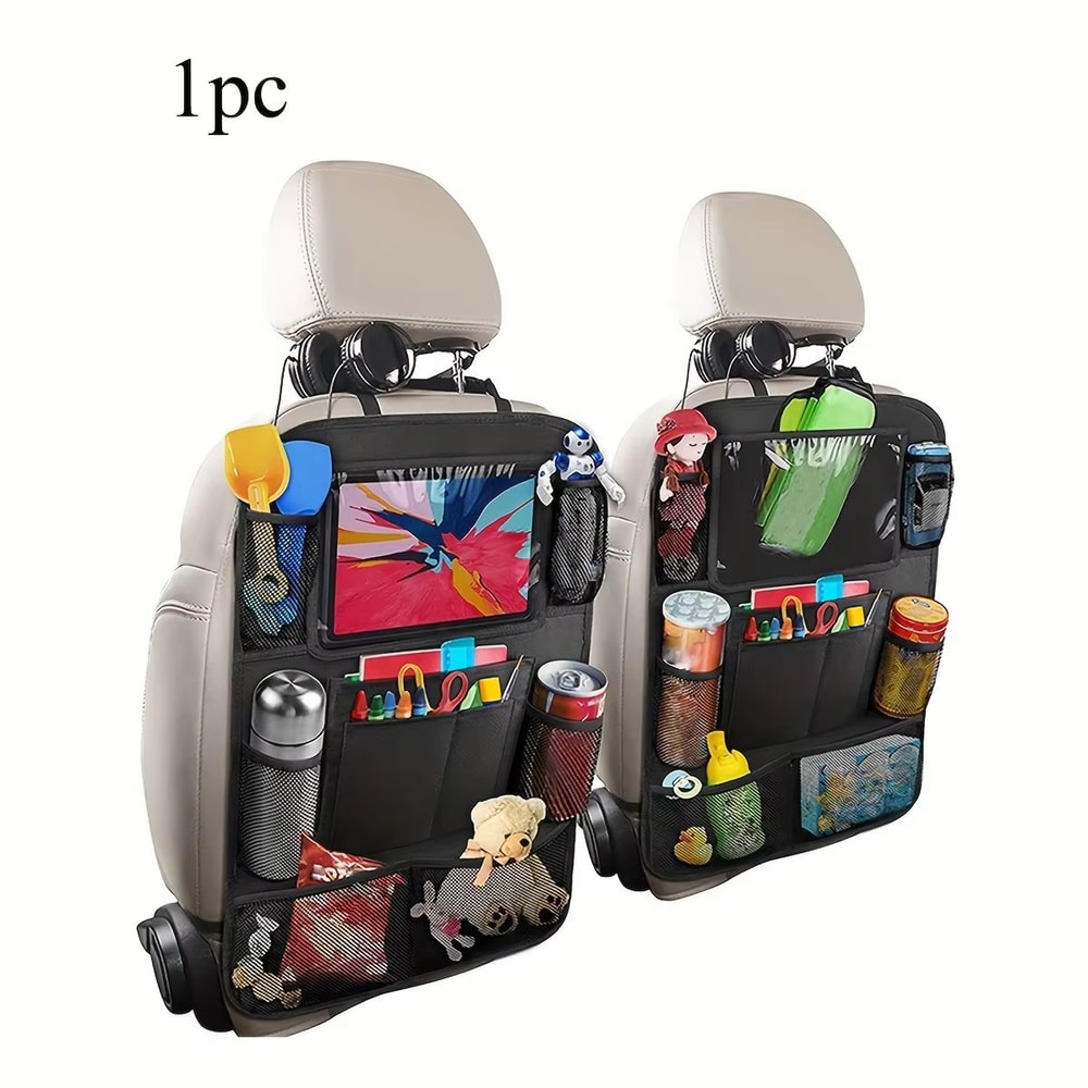 Car Backseat Organizer With Tablet Holder And Seat Protector 7
