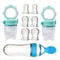 9Piece Baby Feeding Set With Silicone Bottle Spoon Suction Cup Fruit Feeders And Nipples 0