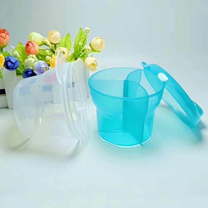 Rotating DoubleLayer 3Grid Baby Milk Powder Container And Travel Snack Box 1