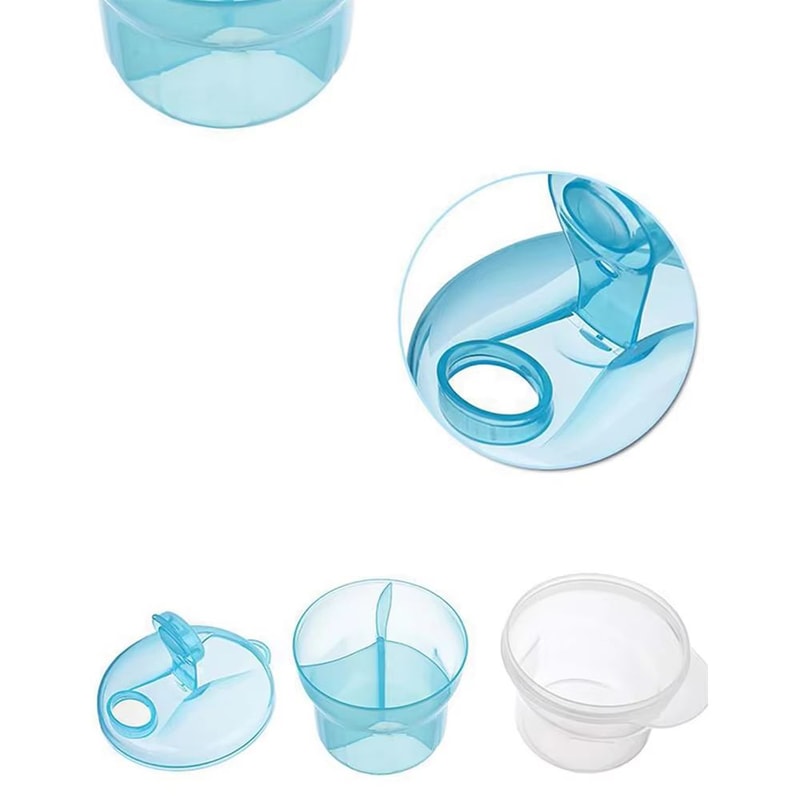 Rotating DoubleLayer 3Grid Baby Milk Powder Container And Travel Snack Box 4