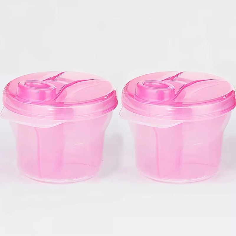 Rotating DoubleLayer 3Grid Baby Milk Powder Container And Travel Snack Box 7