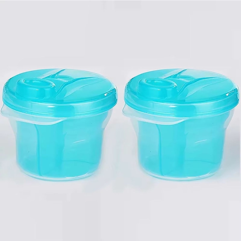 Rotating DoubleLayer 3Grid Baby Milk Powder Container And Travel Snack Box 8