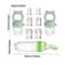9Piece Silicone Baby Feeding Set With Spoon Bottle Suction Base Fruit Feeders And Nipples 1