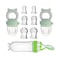 9Piece Silicone Baby Feeding Set With Spoon Bottle Suction Base Fruit Feeders And Nipples 6