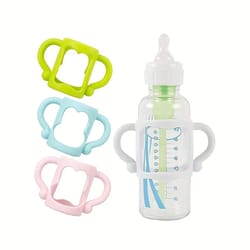 silicone handle sleeve for narrow-neck baby bottle - easy-grip bottle protector