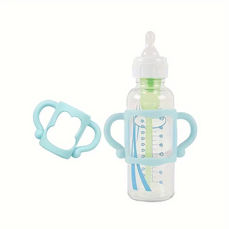 Silicone Handle Sleeve For NarrowNeck Baby Bottle EasyGrip Bottle Protector 2