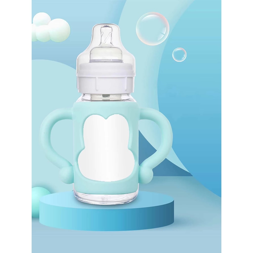 Silicone Handle Sleeve For NarrowNeck Baby Bottle EasyGrip Bottle Protector 3