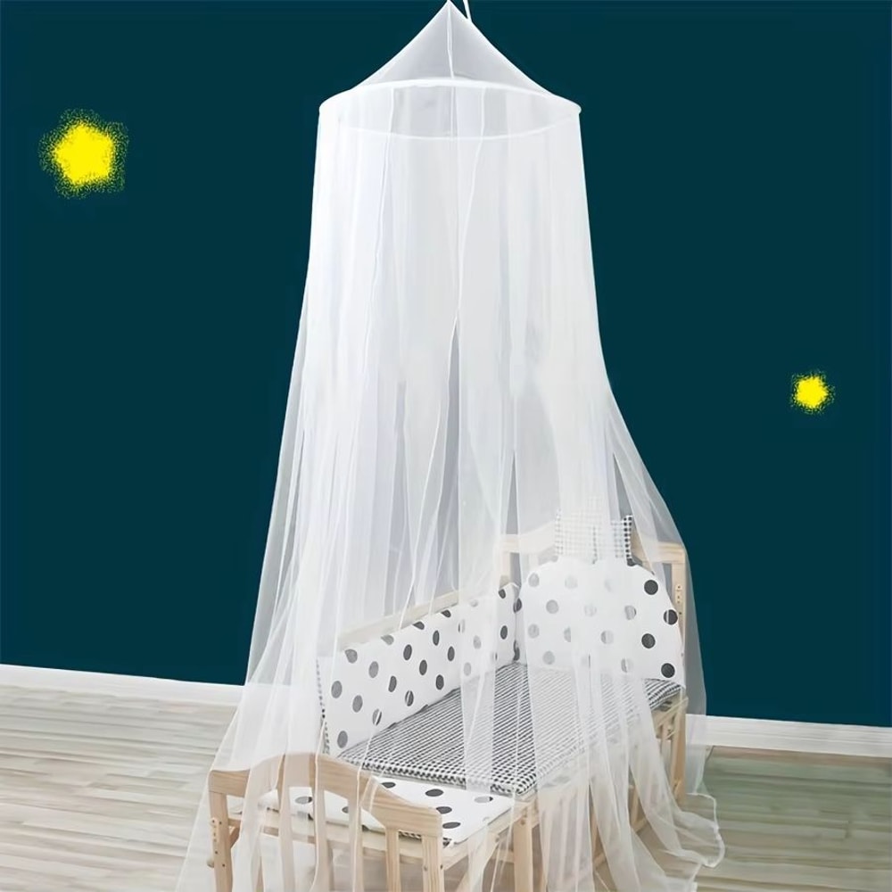 Foldable Bed Canopy Mosquito Net With Hanging Hook And Soft Mesh 0