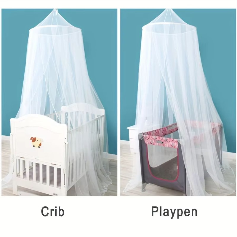 Foldable Bed Canopy Mosquito Net With Hanging Hook And Soft Mesh 2