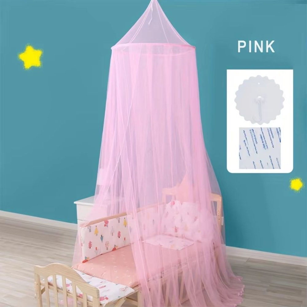 Foldable Bed Canopy Mosquito Net With Hanging Hook And Soft Mesh 3