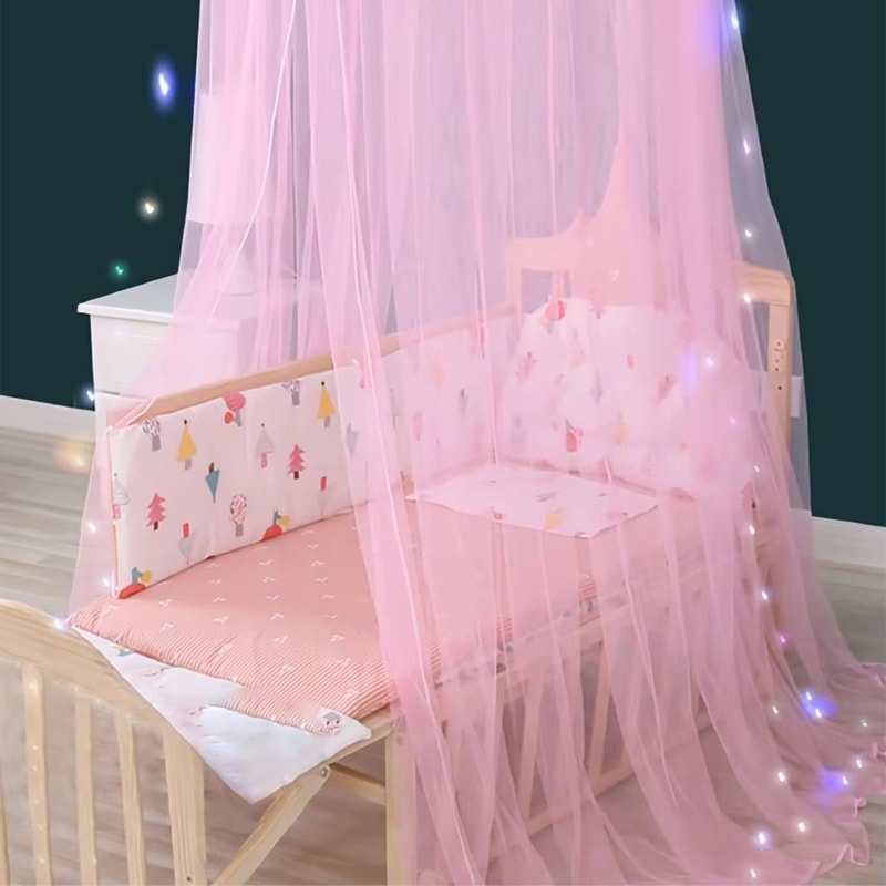 Foldable Bed Canopy Mosquito Net With Hanging Hook And Soft Mesh 4