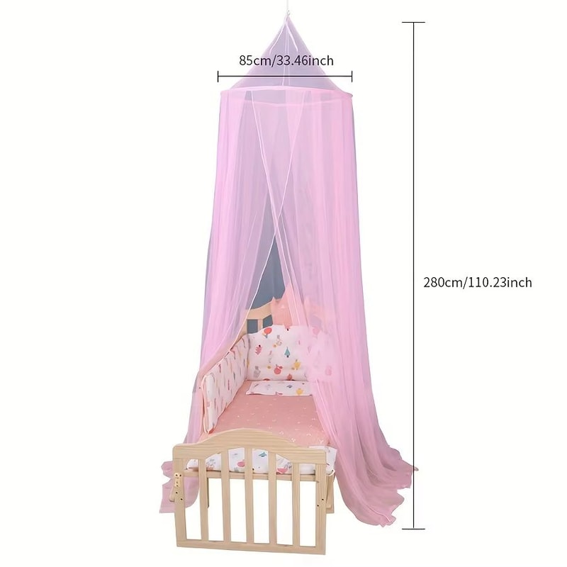 Foldable Bed Canopy Mosquito Net With Hanging Hook And Soft Mesh 5