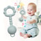 2in1 Silicone Rattle And Teether Ring For Babies 0