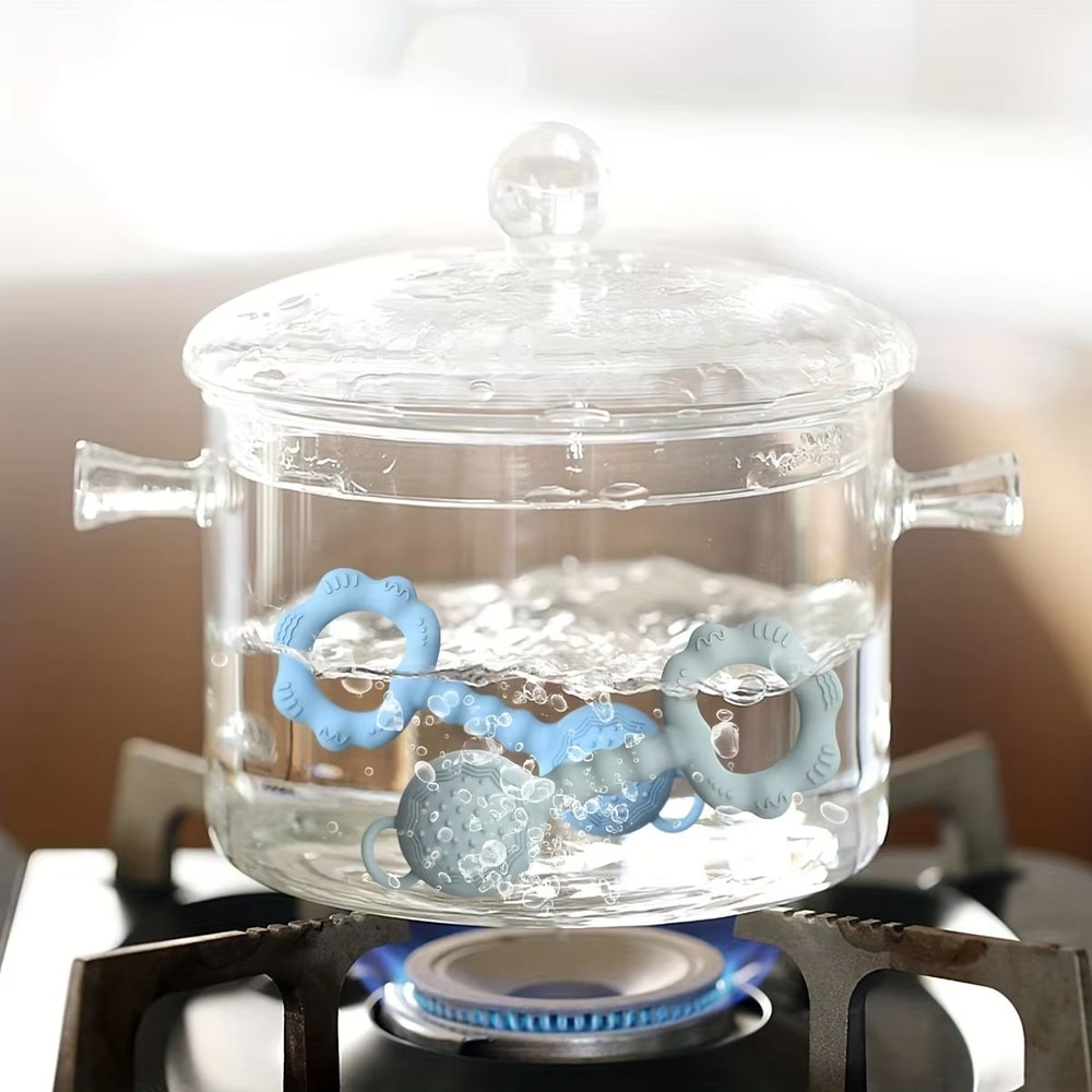 2in1 Silicone Rattle And Teether Ring For Babies 4