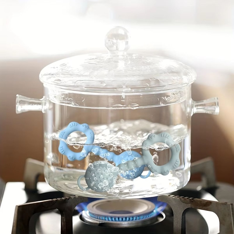 2in1 Silicone Rattle And Teether Ring For Babies 4