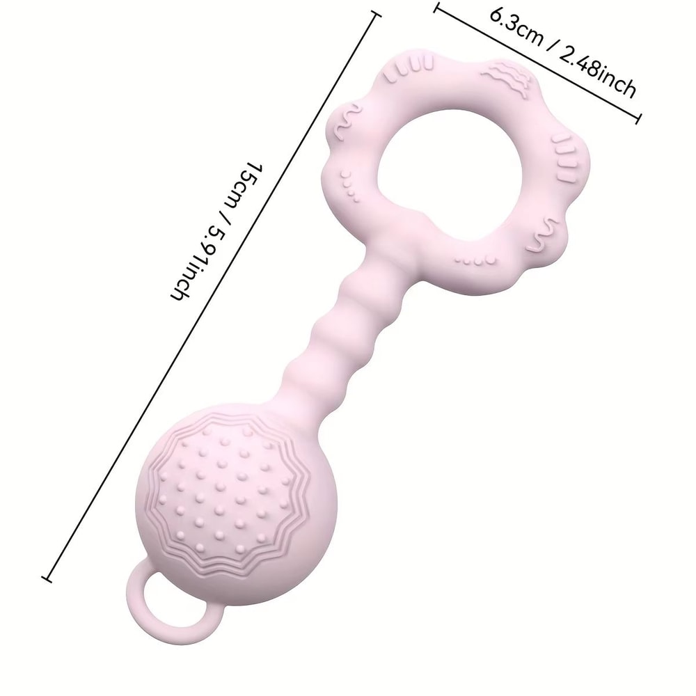 2in1 Silicone Rattle And Teether Ring For Babies 5