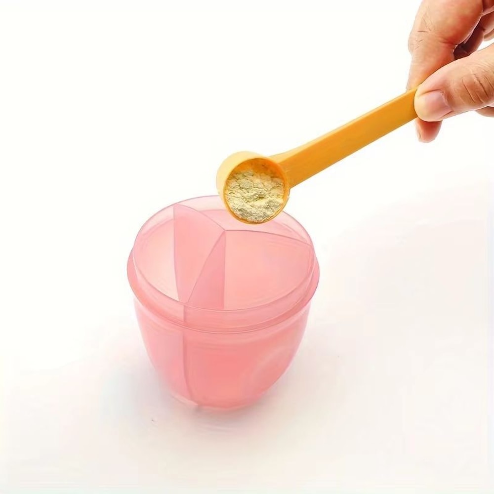Rotating 3Compartment Baby Formula Dispenser Travel Snack Container 2