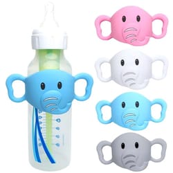 silicone handle sleeve for baby bottle - soft elastic daily use feeding accessory