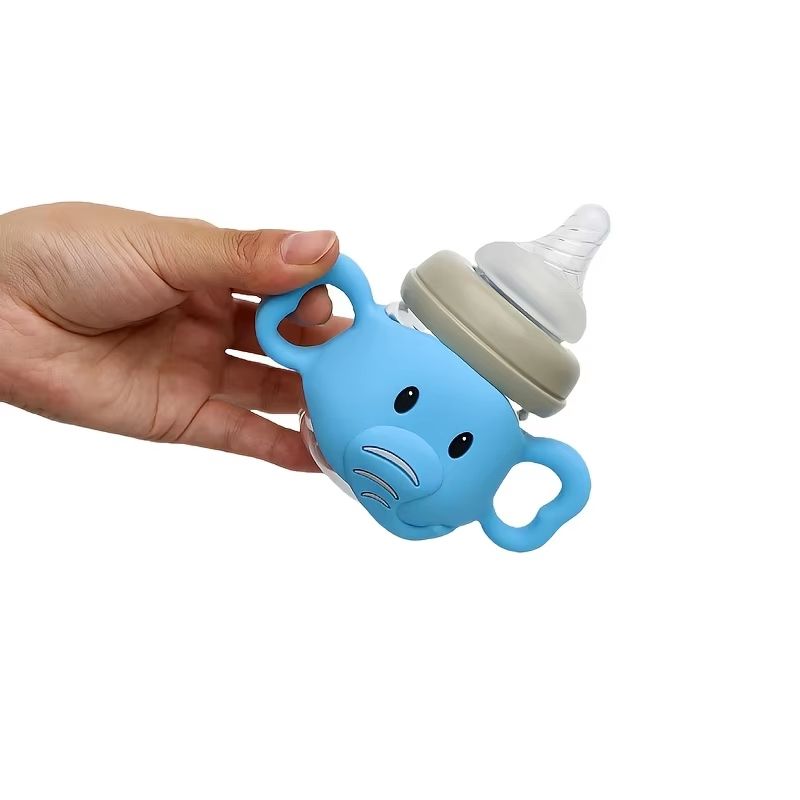Silicone Handle Sleeve For Baby Bottle Soft Elastic Daily Use Feeding Accessory 3
