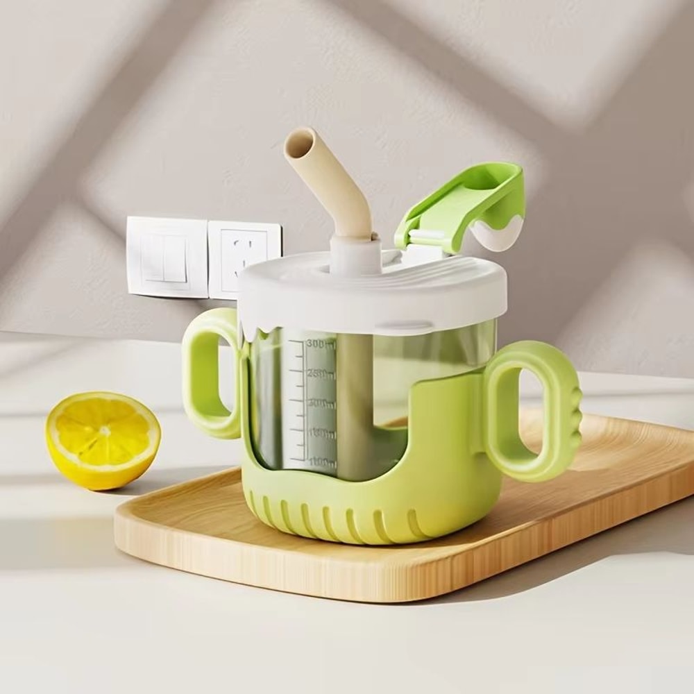 10 Oz 3in1 Kids Training Cup With Straw And Wide Mouth Design 1