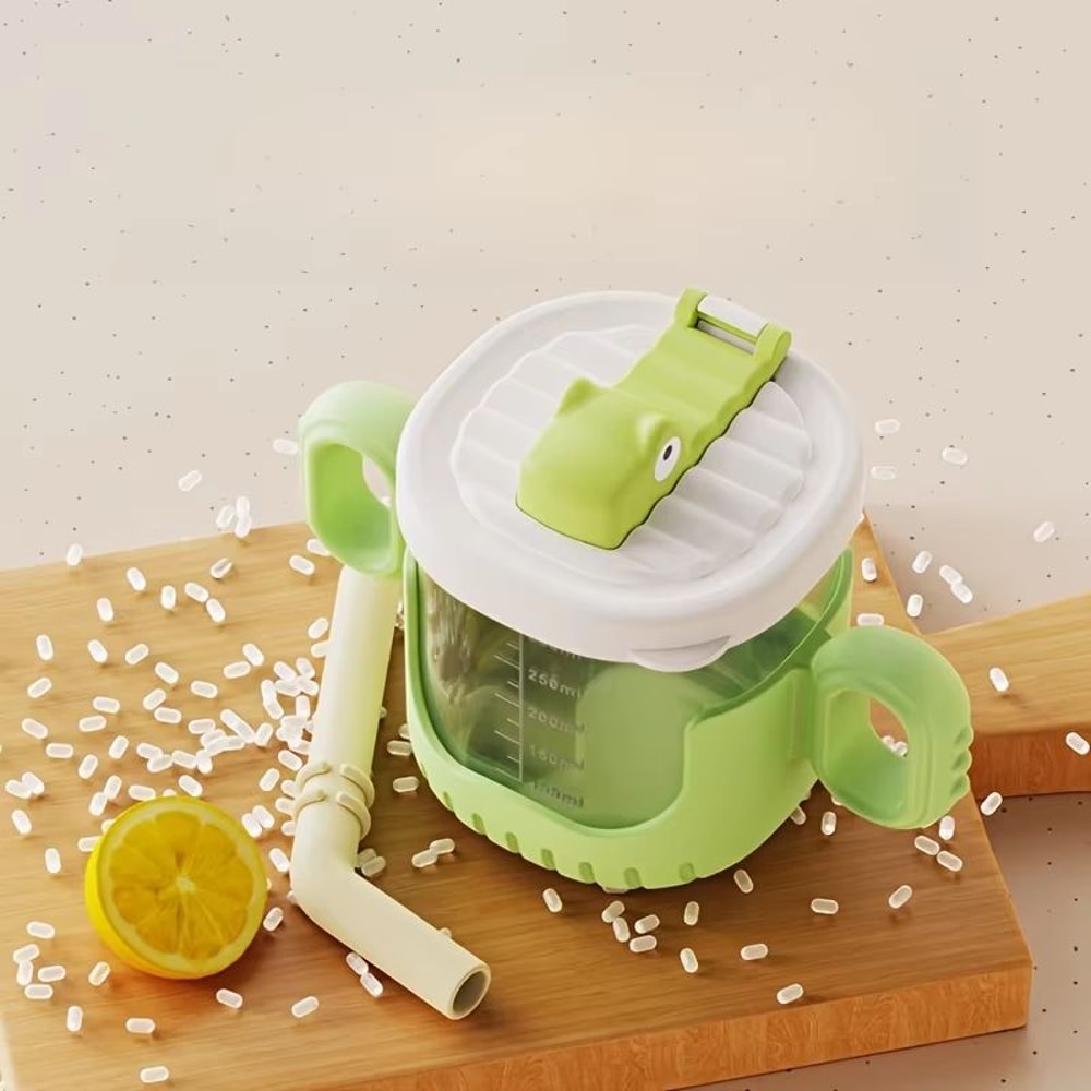 10 Oz 3in1 Kids Training Cup With Straw And Wide Mouth Design 4