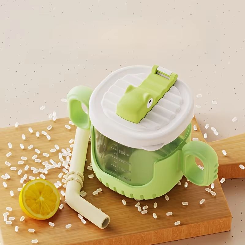 10 Oz 3in1 Kids Training Cup With Straw And Wide Mouth Design 4