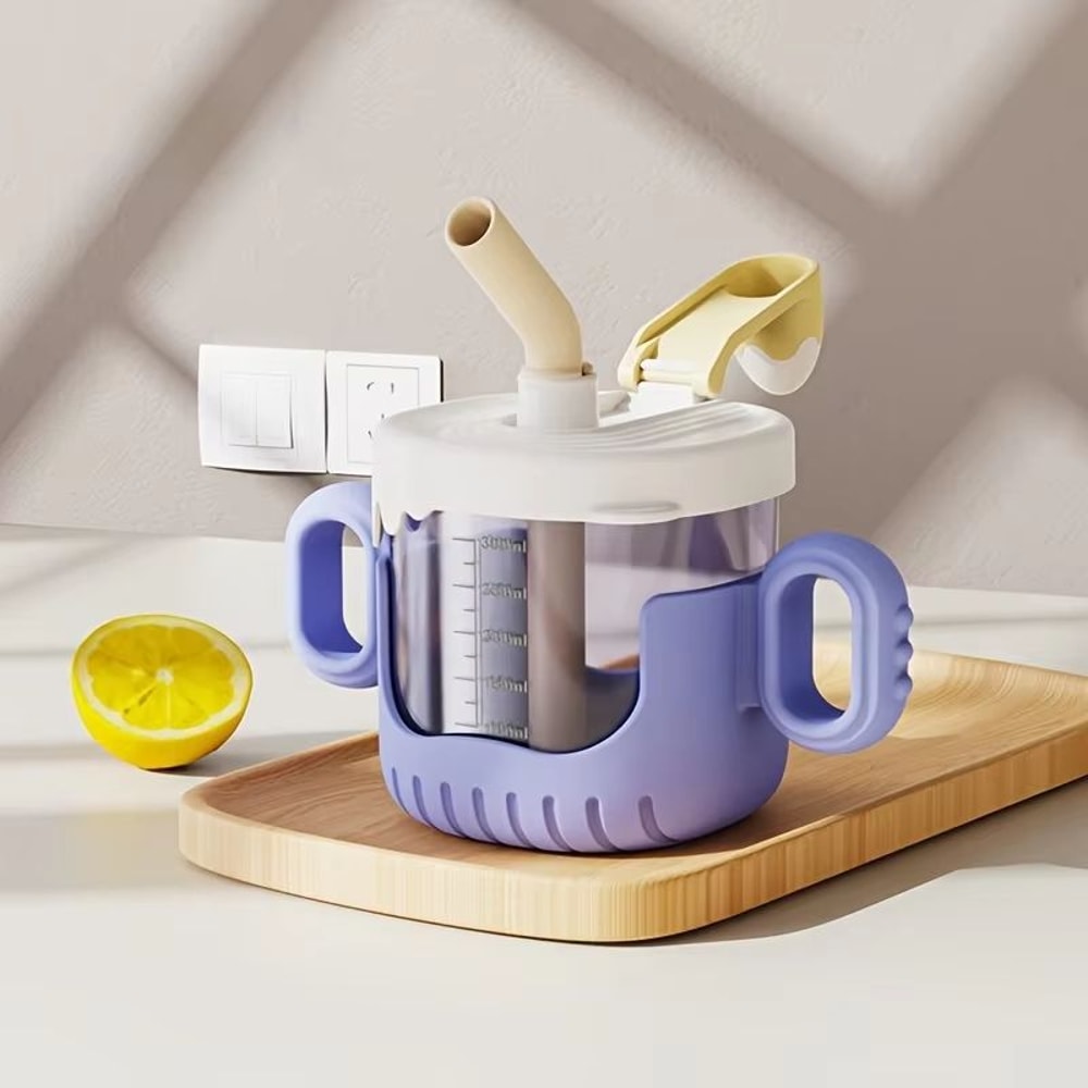 10 Oz 3in1 Kids Training Cup With Straw And Wide Mouth Design 7