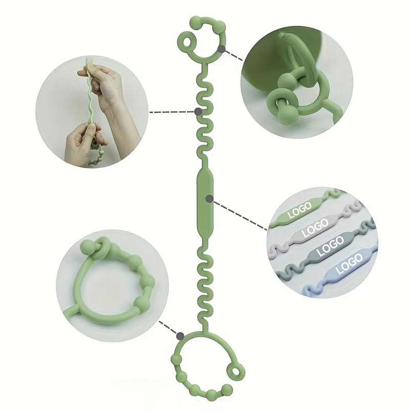 Baby Adjustable Silicone Pacifier And Bottle Chain Holder 1pc4pcs Set 4