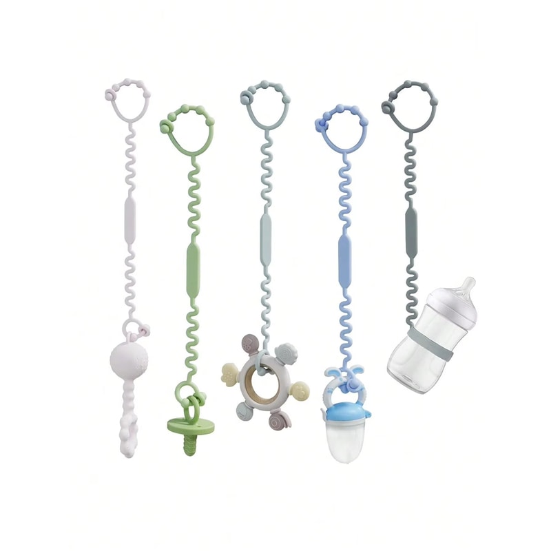 Baby Adjustable Silicone Pacifier And Bottle Chain Holder 1pc4pcs Set 5