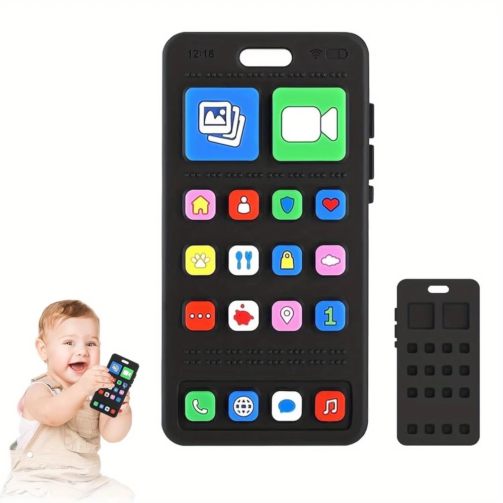 Fun Silicone Baby Cell Phone Teether Toy 0