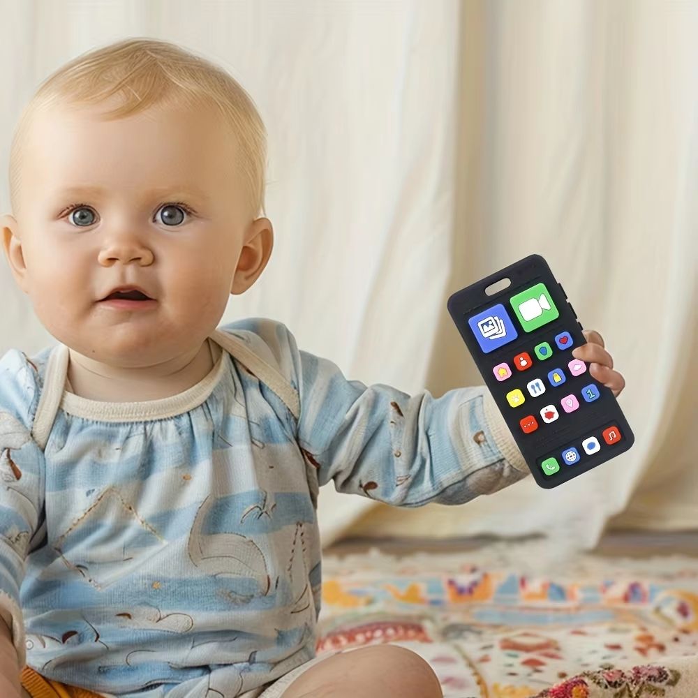 Fun Silicone Baby Cell Phone Teether Toy 1
