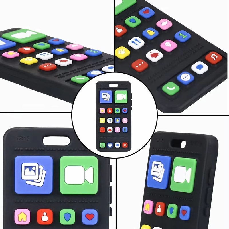 Fun Silicone Baby Cell Phone Teether Toy 4