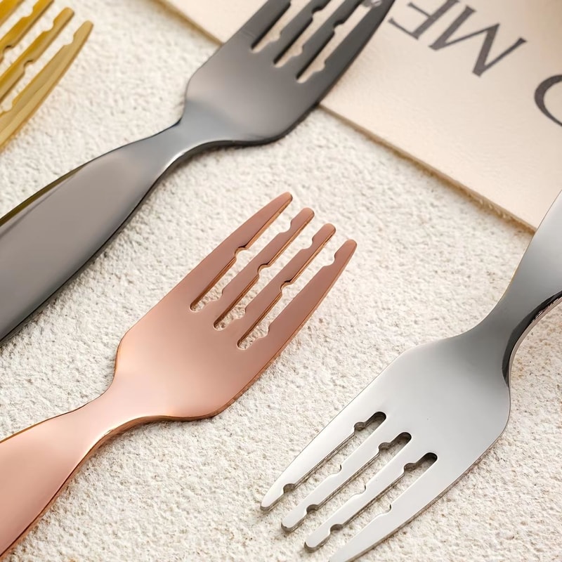 304 Stainless Steel Portable Cutlery Set With Case Vintage Outdoor Spoon And Fork 3pcs 5