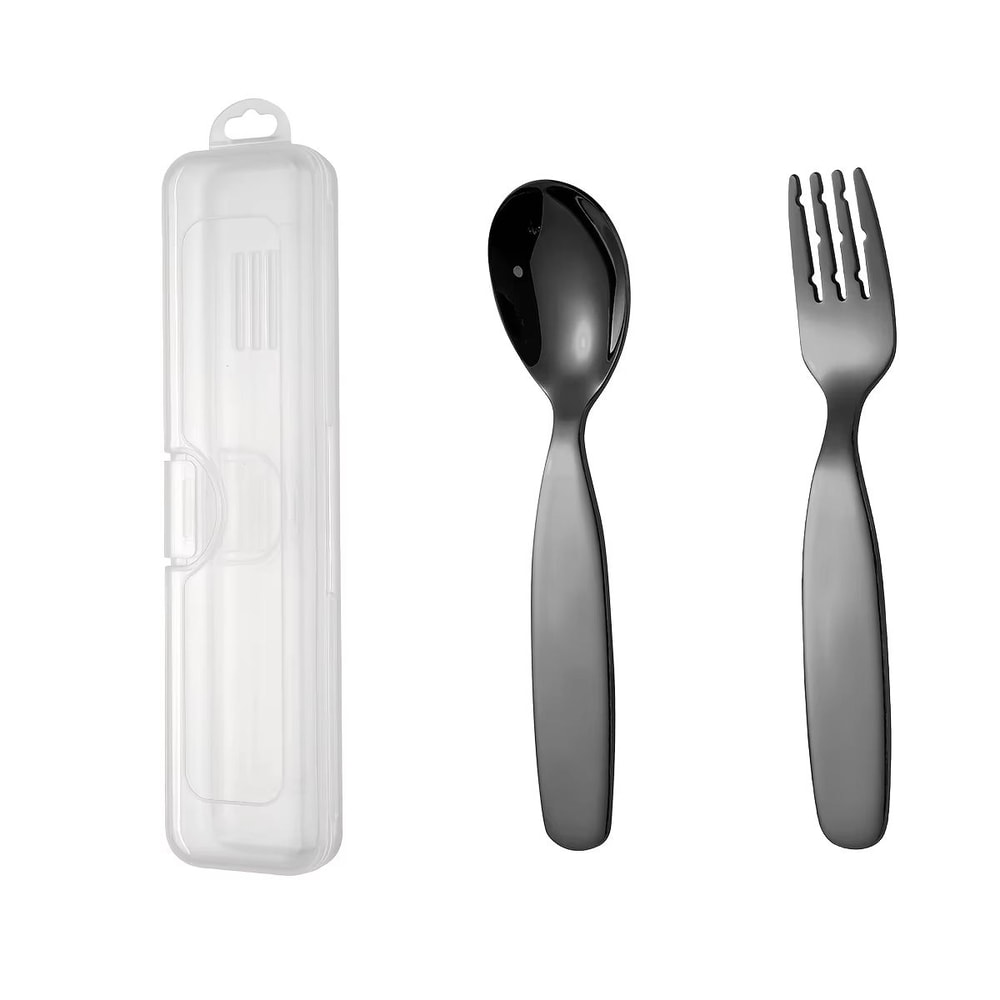 304 Stainless Steel Portable Cutlery Set With Case Vintage Outdoor Spoon And Fork 3pcs 8