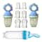 9Piece Silicone Baby Feeding Set With Dinosaur Rotating Fruit Feeder Squeeze Bottle And SML Silicon 1