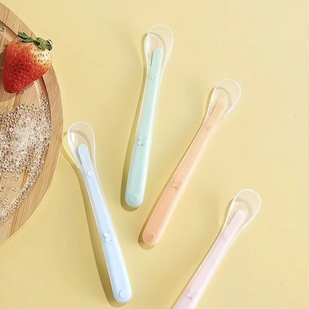 SoftTouch Silicone Baby Feeding Spoon With Matte Surface Safe Training Tableware 2