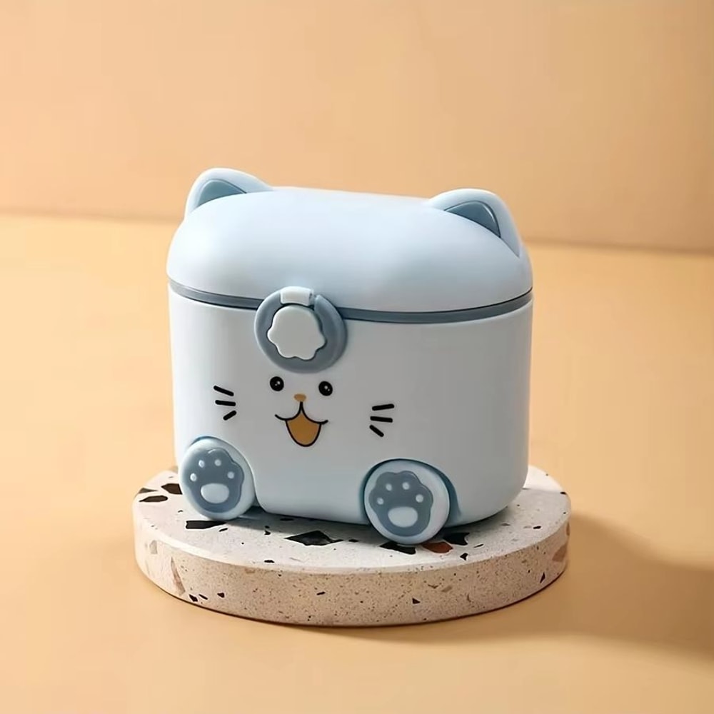 Cute Cat Locking Baby Formula Container With Spoon Portable Snack Box 1