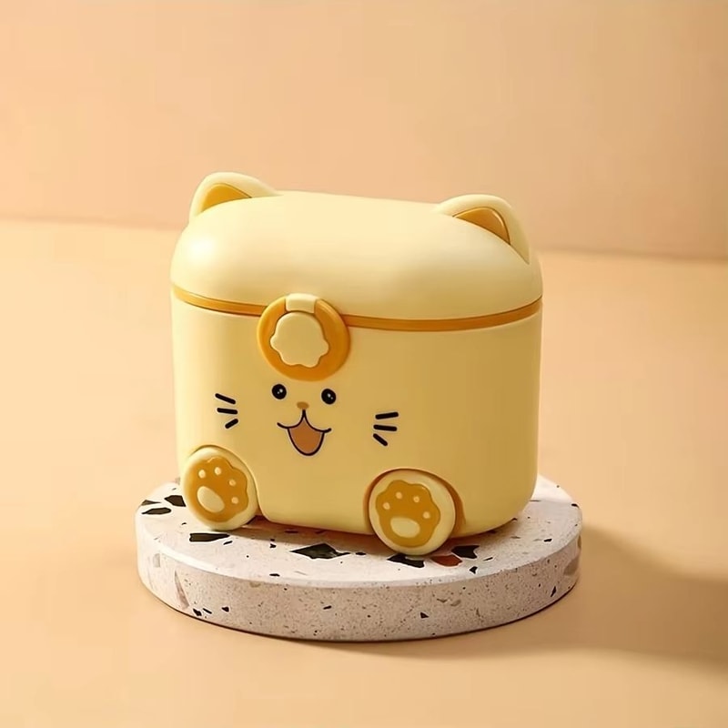 Cute Cat Locking Baby Formula Container With Spoon Portable Snack Box 7