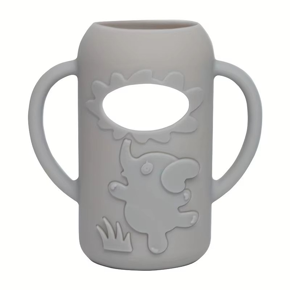 Elephant Silicone Bottle Handle Sleeve For Narrow Neck Baby Bottles Soft Grip Protector 9